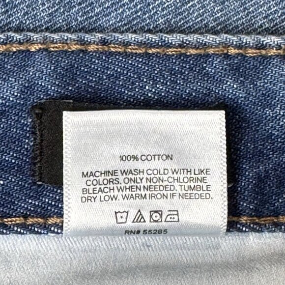 Express Jeans Womens 10L Blue 90s Ankle Boot Mid Rise Raw Hem Distressed Denim - Picture 5 of 10